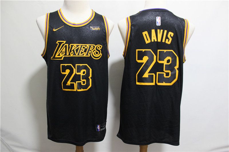 Men Los Angeles Lakers #23 Davis Black City Edition Nike NBA Jerseys